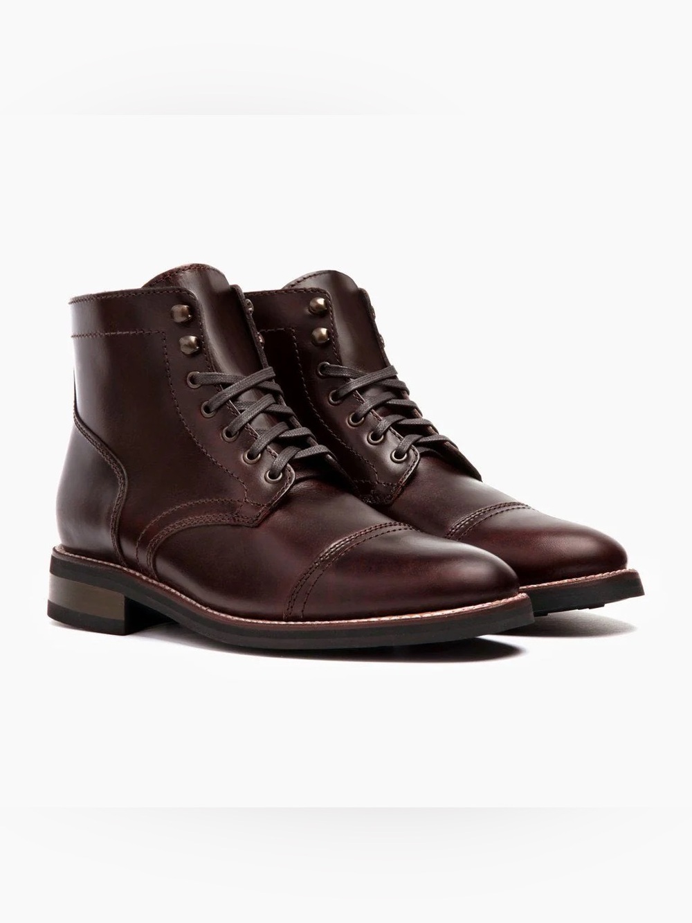 Thursday Boot Company Captain Everyday Leather Cap Toe Boots Brown Men's 8.5